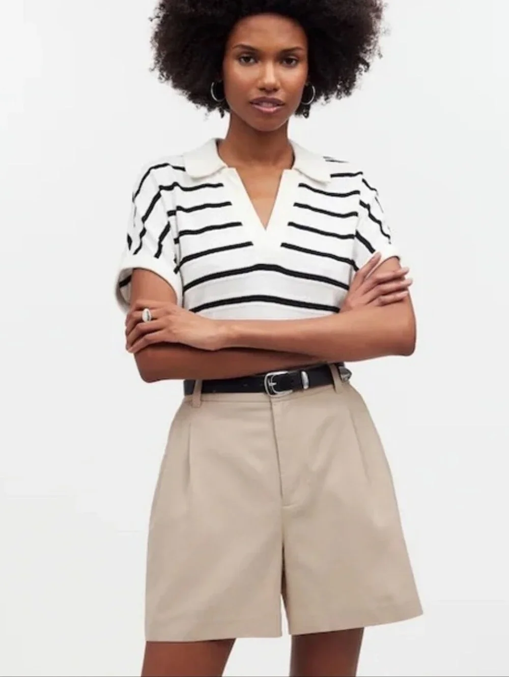 MADEWELL The Harlow Short in Drapey Twill in Vintage Khaki size 8